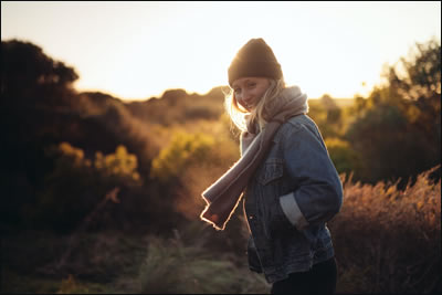 Woman dressed in Winter Gear